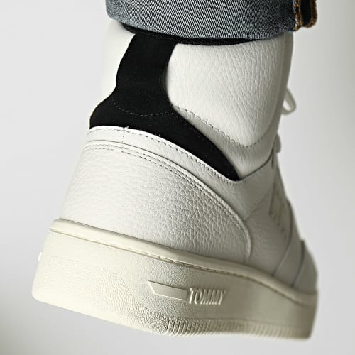 Baskets Mid Leather 1258 Ecru