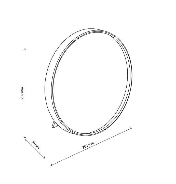 Miroir rond grossissant x2 GoodHome Elland Ø 20 cm