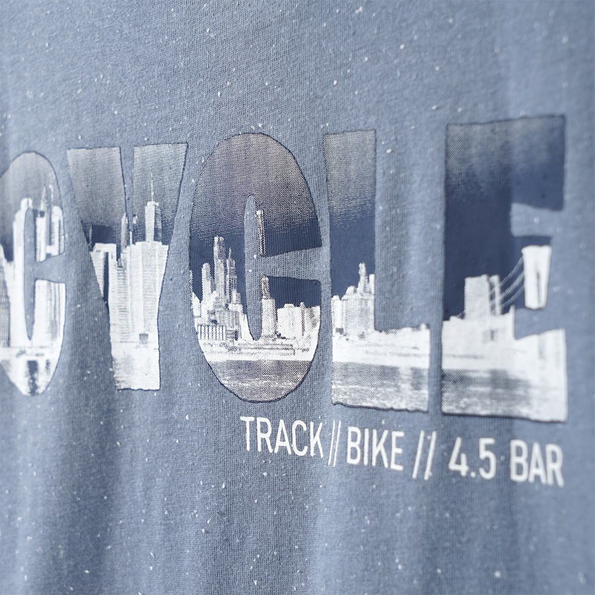 Yigga Jungen T-Shirt mit Rücken-Print blaugrau