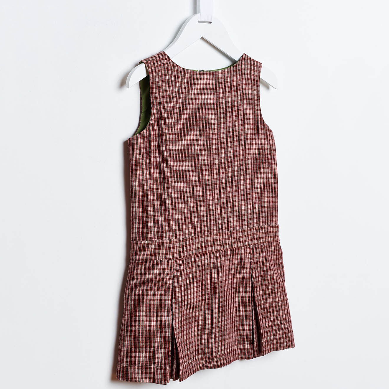 Bellerose Robe Alexie petits carreaux rouge