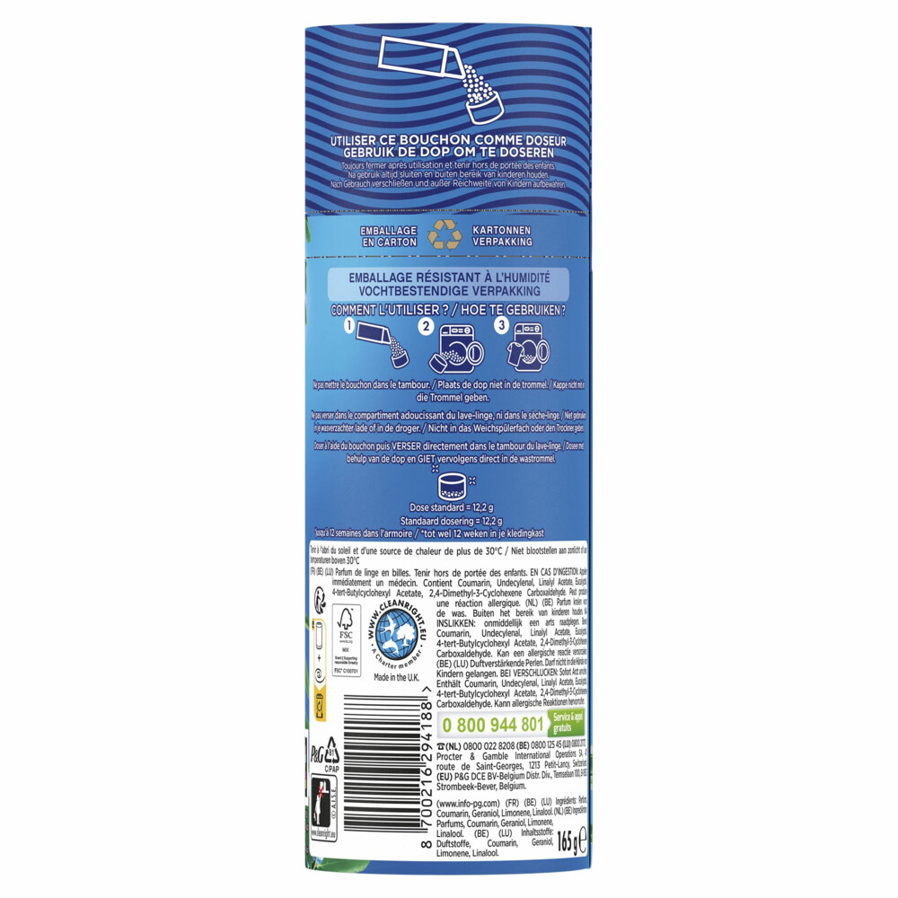 6x Lenor In-Wash Geurbooster Zeebries 13 wasbeurten165 gr