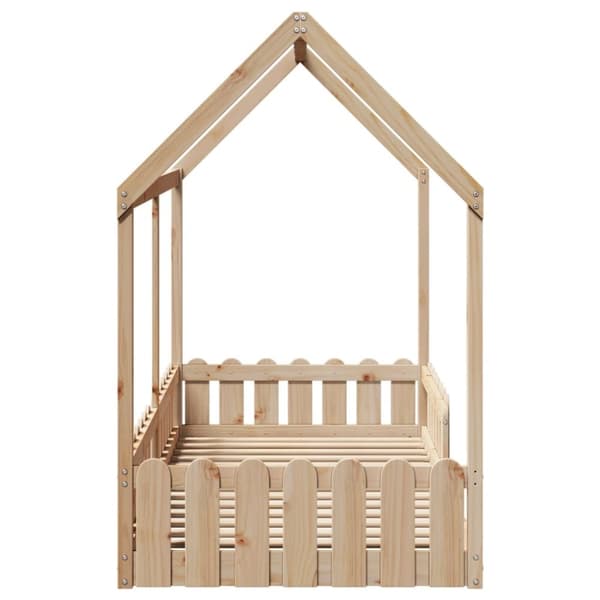 vidaXL Barnesengeramme hus 90x200 cm heltre furu