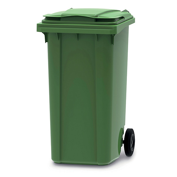 Vepa Bins Conteneur poubelle mobile 2 roues - 240 litres prise frontale - Vert