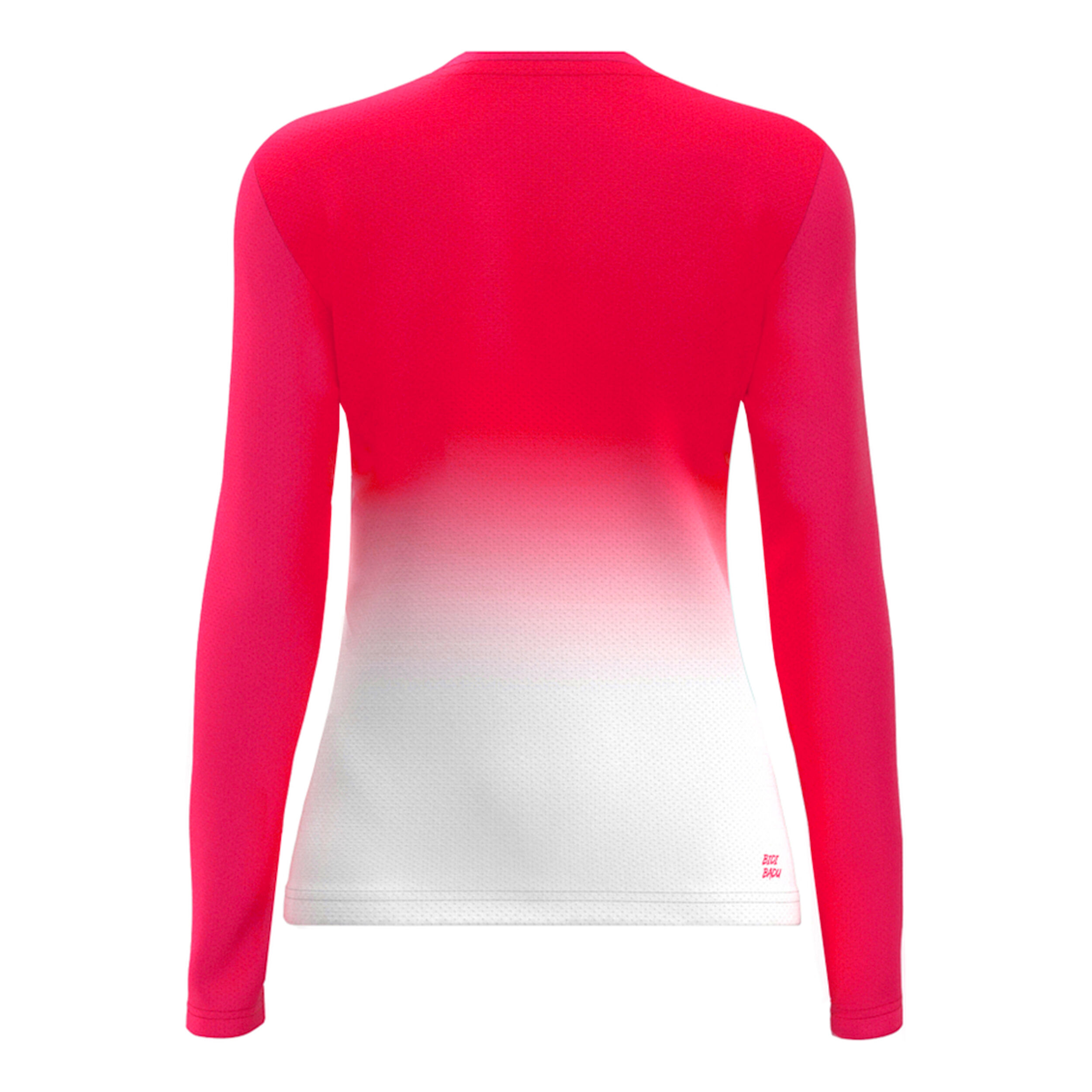 BIDI BADU Crew Gradiant Haut Manches Longues Femmes - Rouge , Blanc