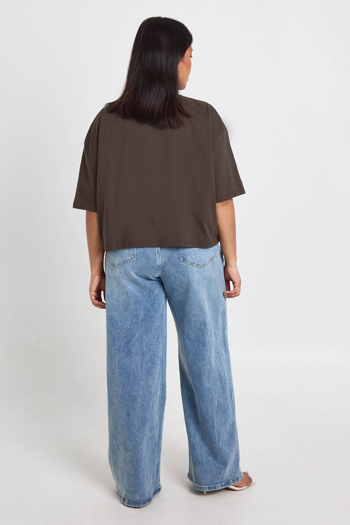 boohoo T-shirt Court Ample Oversize À Coupe Boxy Plus
