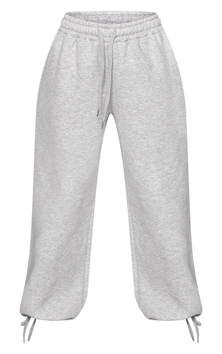 Gris Cendré Jogging Jambe Droite À Ourlet Coulissant