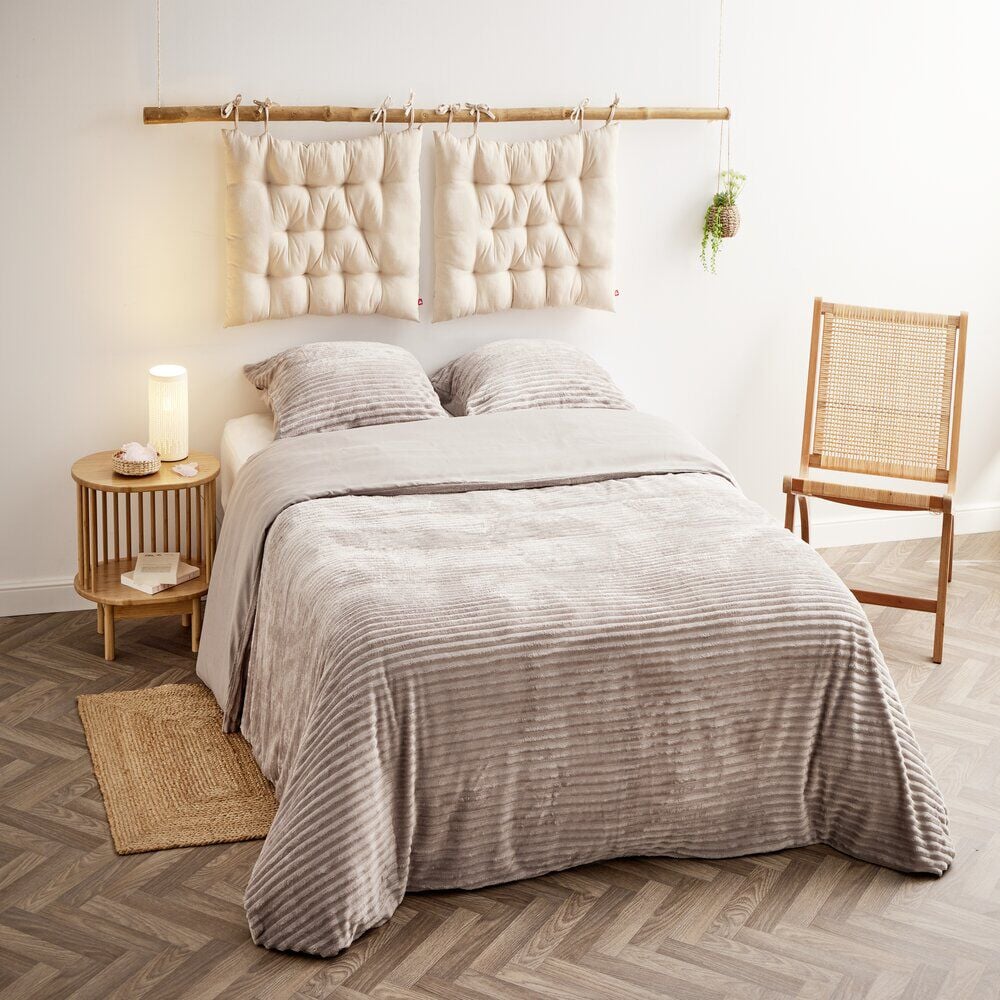 Coussin tête de lit rectangulaire beige 50x70cm