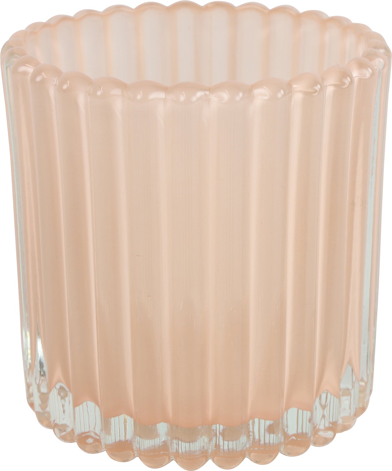 Countryfield waxinelichthouder Wave roze D 9 H 9 cm