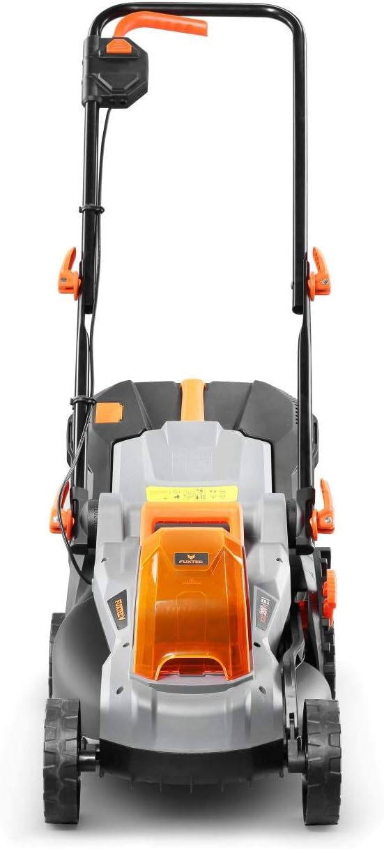 FUXTEC Akku Garten-Set – 20V Akku Rasentrimmer und 33cm Rasenmäher 40V (2x20V) inklusive 3X 2Ah Li-Ion Akkus & Doppelladegerät – Trimer Schnittbreite 25cm – Rasenmäher mit Schnitthöheneinstellung