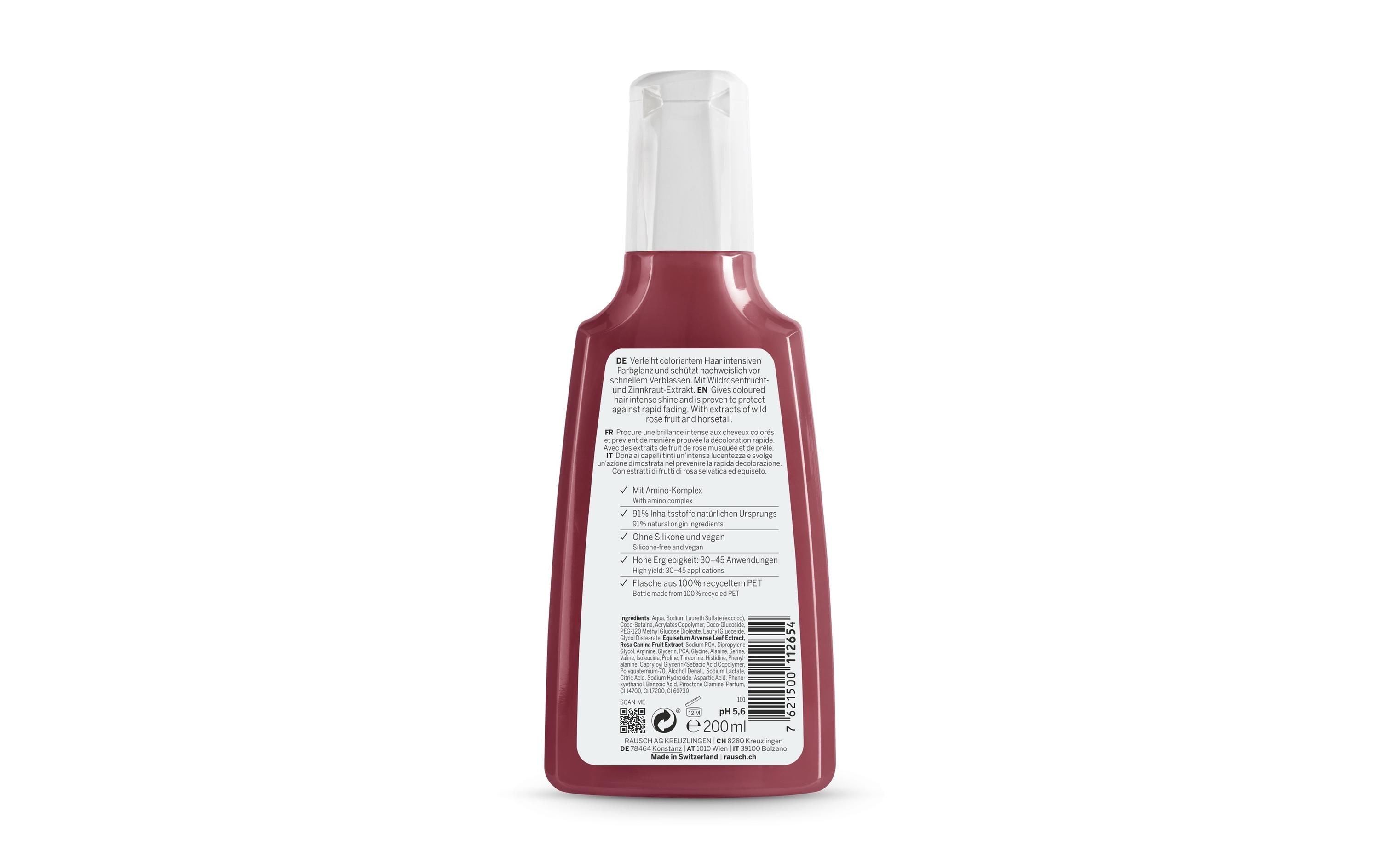 Shampoo Farbschutz 200 mlNatürliches Haarshampoo reinigt sanft und bewahrt die Farbintensität