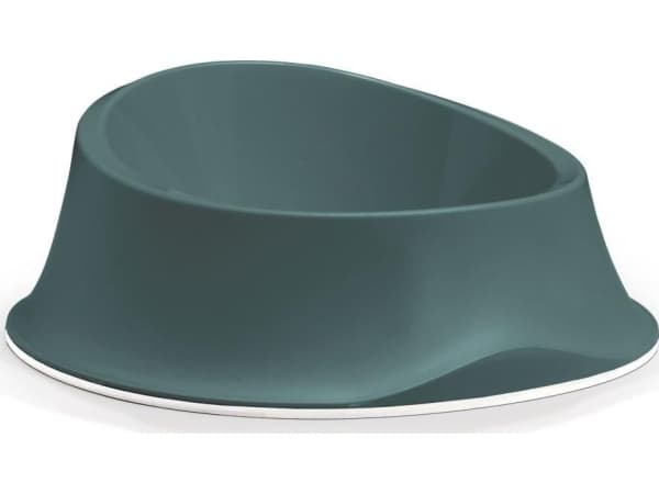 Zolux STEFANPLAST Elegant hunde- eller katteskål, plast, grønn, 350 ml