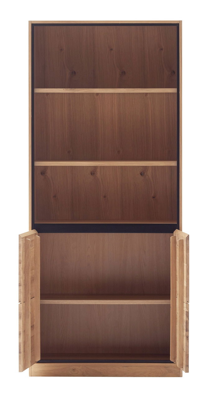 Linea Natura Regal hoch 2 Türen unten AROSA OFFICE