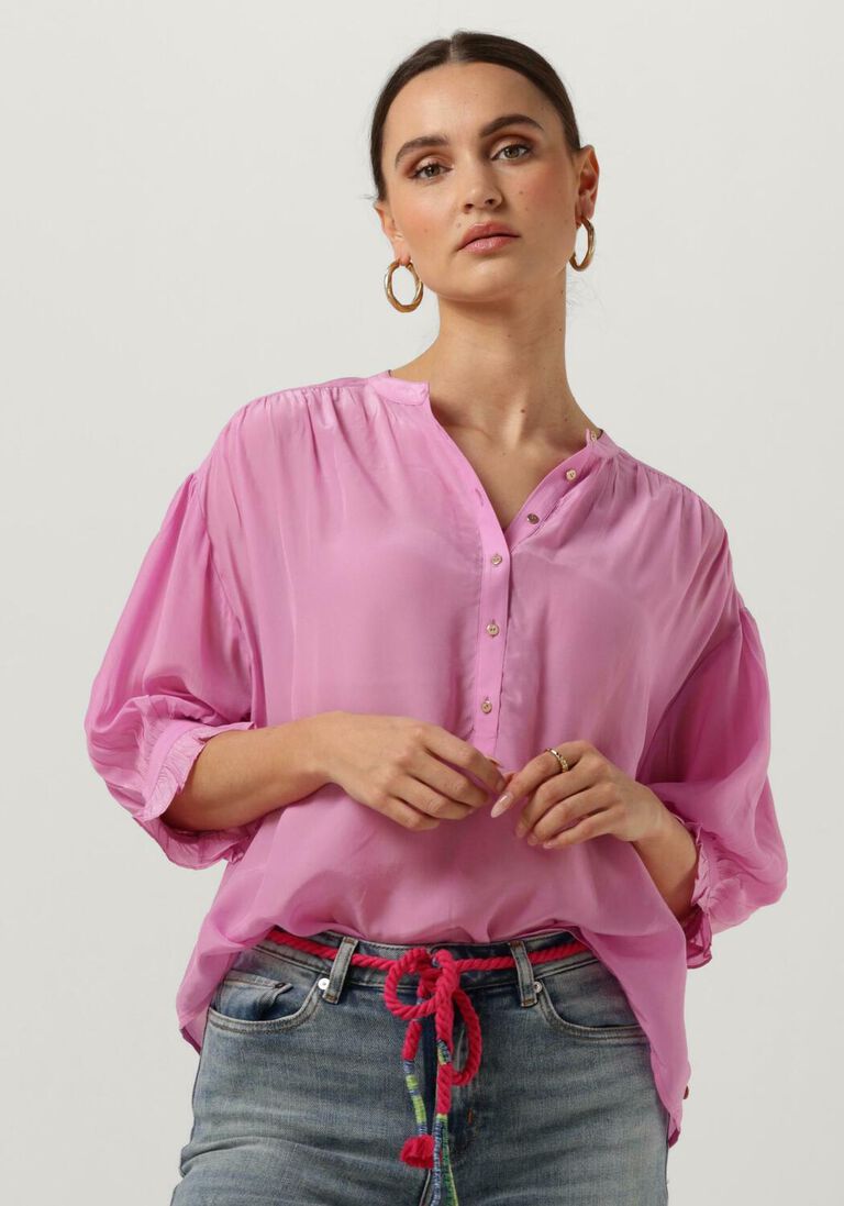 SCOTCH & SODA roze scotch & soda blouse elbow sleeve easy popover