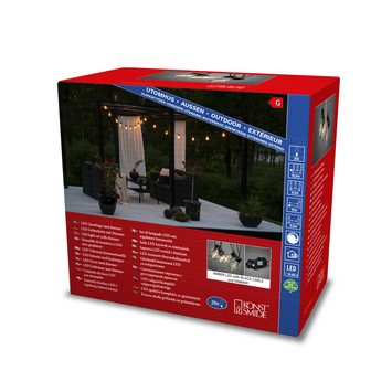 Feestverlichting lichtsnoer 20 LED lampen extra warm wit