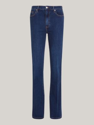 Calça jeans bootcut de cintura alta