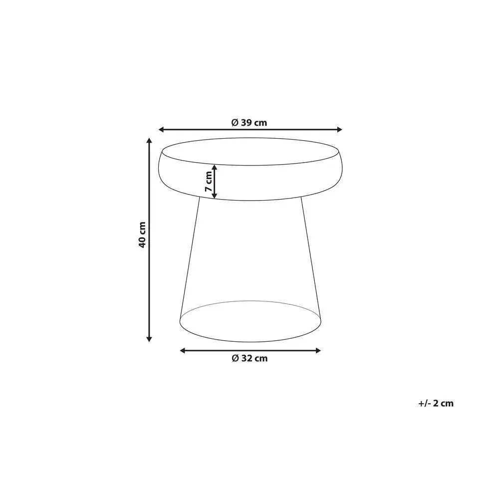 CALDERA - Bijzettafel - Goudbruin - Glas