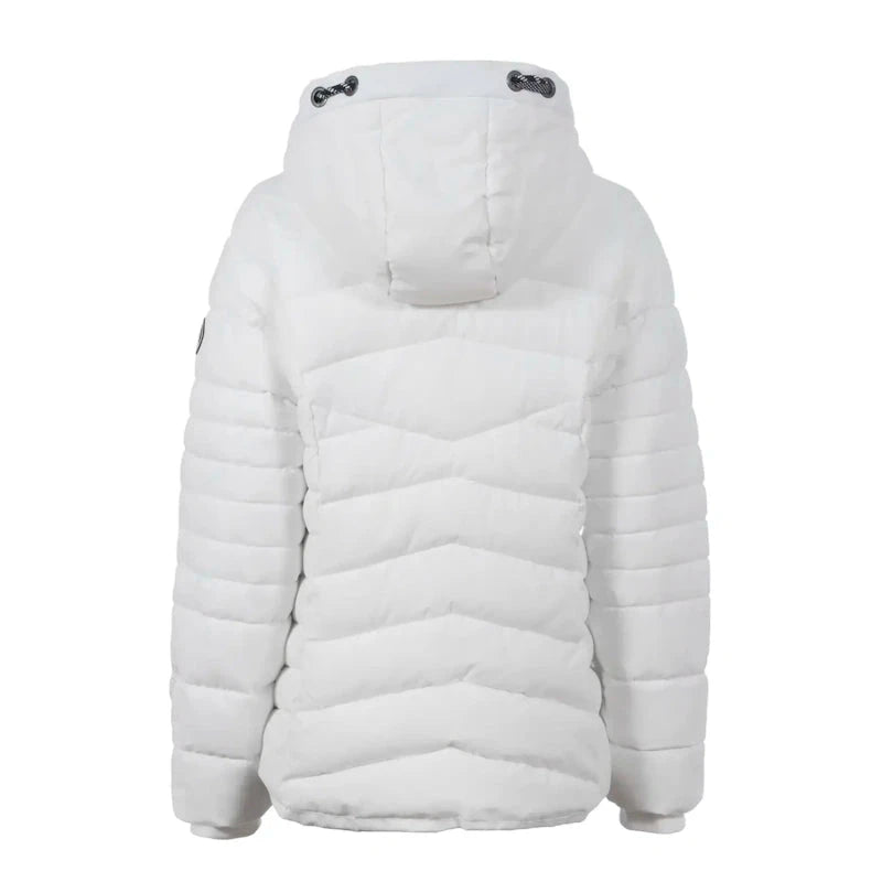 Soquesto Gewatteerde Winterjas met  Capuchon Off White