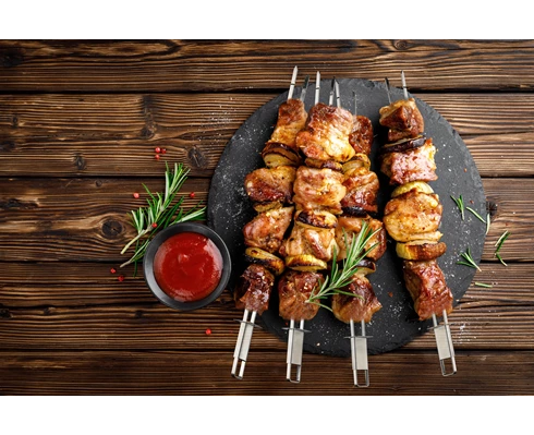 Austin and Barbeque Grill Skewers with sliding function