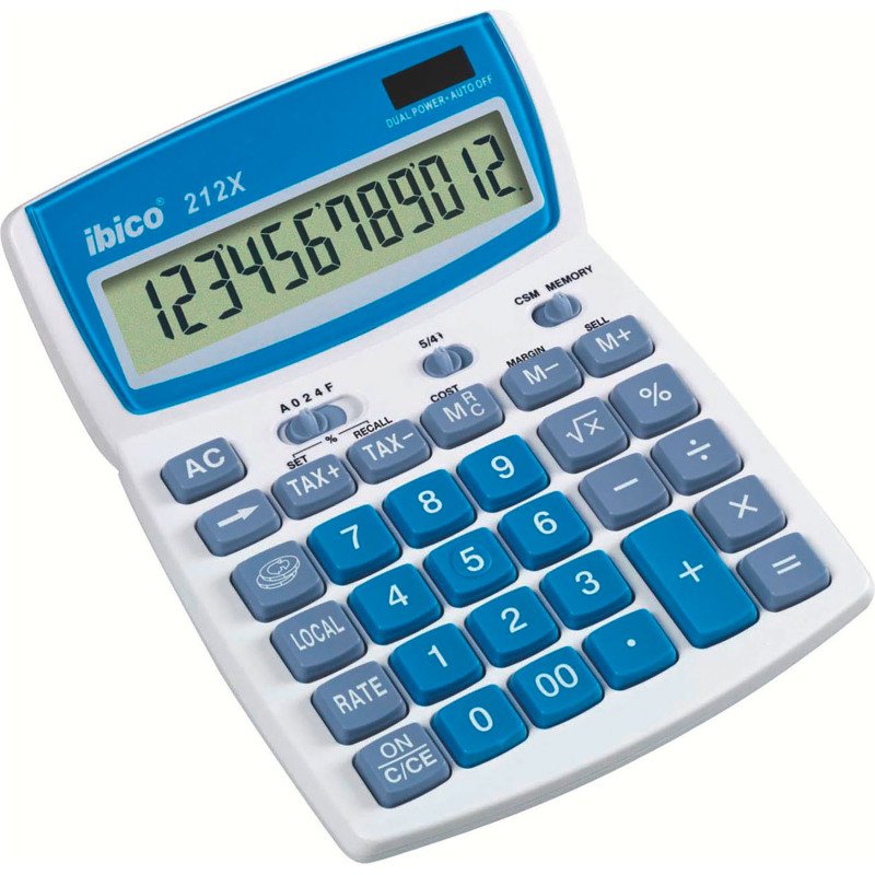Calculatrice de bureau Ibico 212X - 12 chiffres