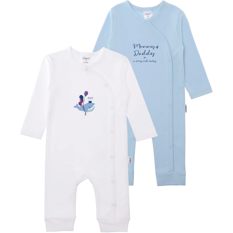 Liliput Jumpsuit 2er Set Wal weiss hellblau
