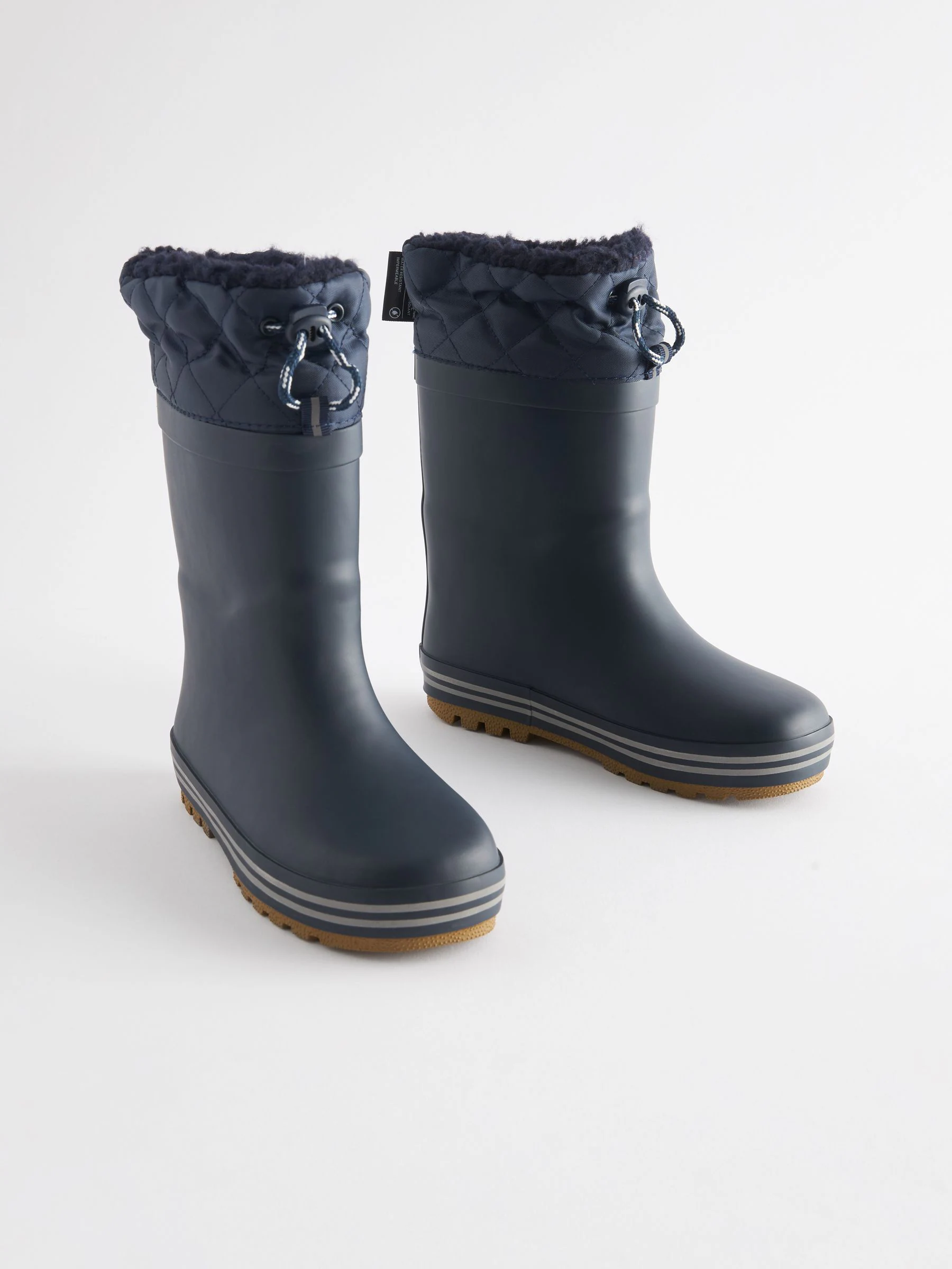 Marineblauw/blauw - Regenlaarzen met elastische boord