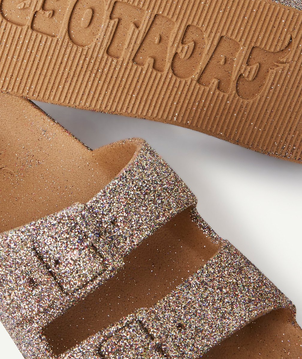 CACATOESSANDALES COULEUR ARGENTÉE À PAILLETTES FILLE
