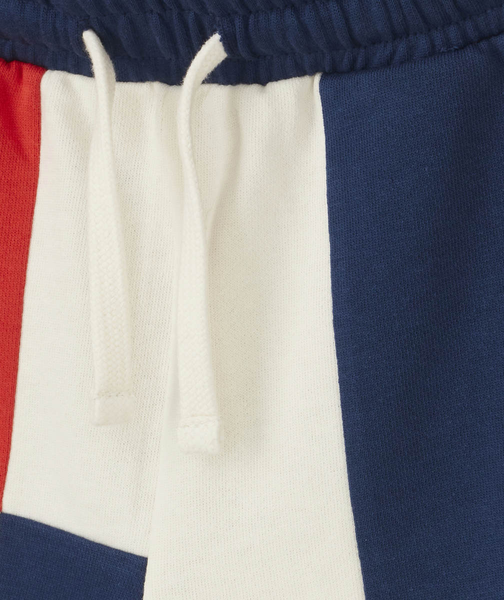 LE BERMUDA EN MOLLETON BLEU BLANC ET ROUGE