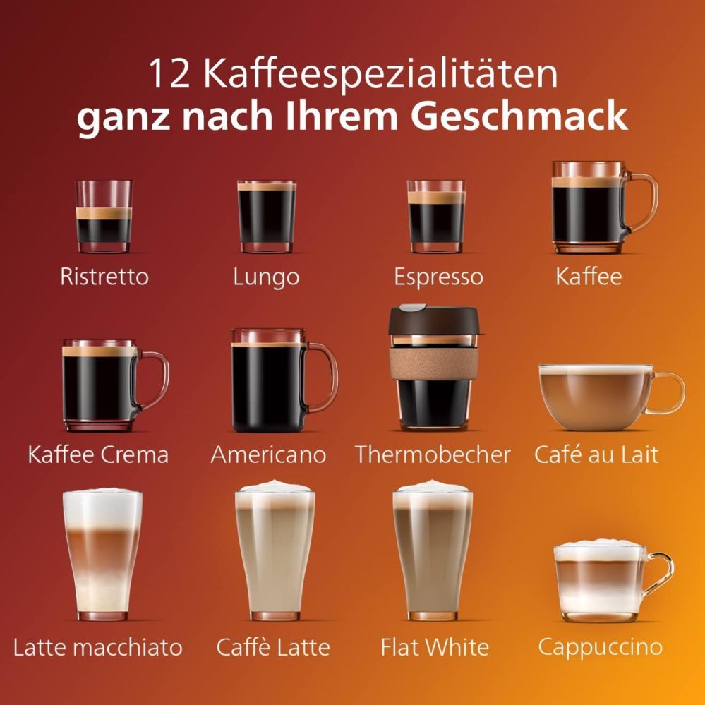 Philips Series 5400 Kaffeevollautomat – LatteGo Milchsystem, 12 Kaffeespezialitten, Intuitives Display, 4 Benutzerprofile, Chrom