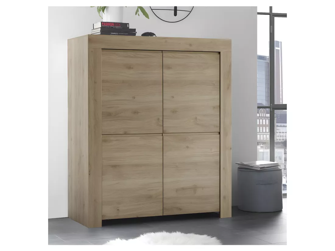 Vaisselier 4 portes Chêne naturel - PISE