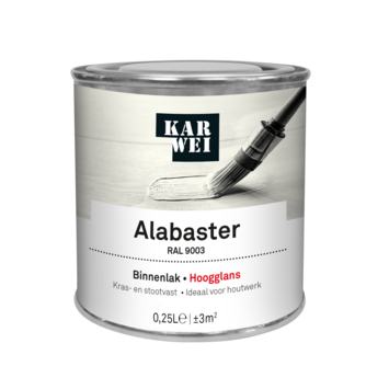 KARWEI binnenlak hoogglans RAL 9003 alabaster 250 ml