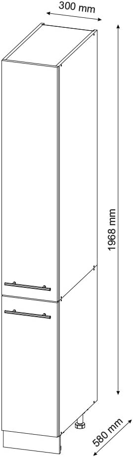 Vicco Apothekerschrank Fame-Line, Medizinschrank für die Küche, Grün-Gold Landhaus/Anthrazit, 30 cm