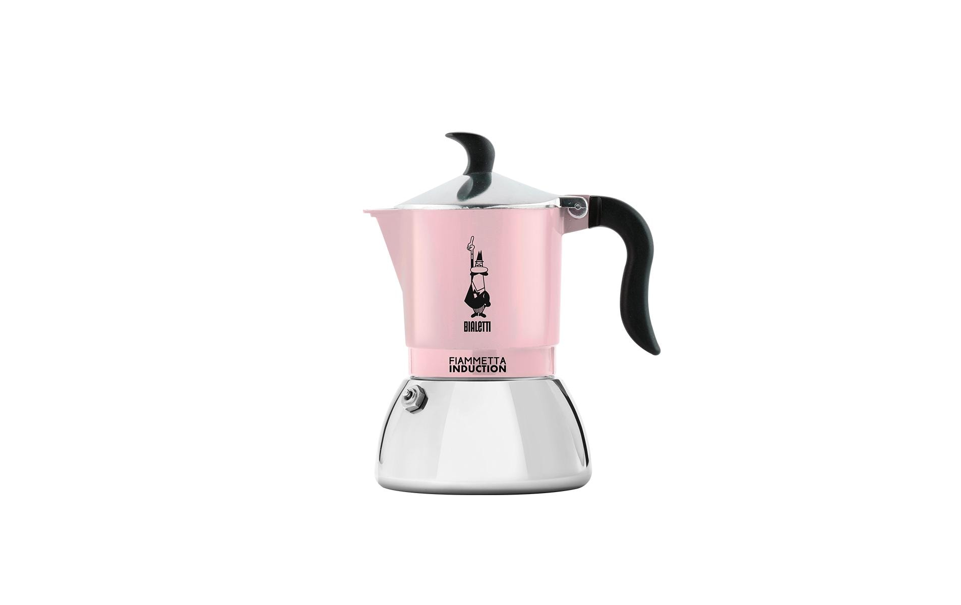 Espressokocher Fiammetta Induction für 2 Tassen, RosaItalienische Espressokanne – ein Design-Klassiker