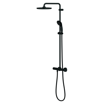 Grohe regendoucheset Quickfix Vitalio Start met handdouche en thermostaatkraan 2 standen zwart