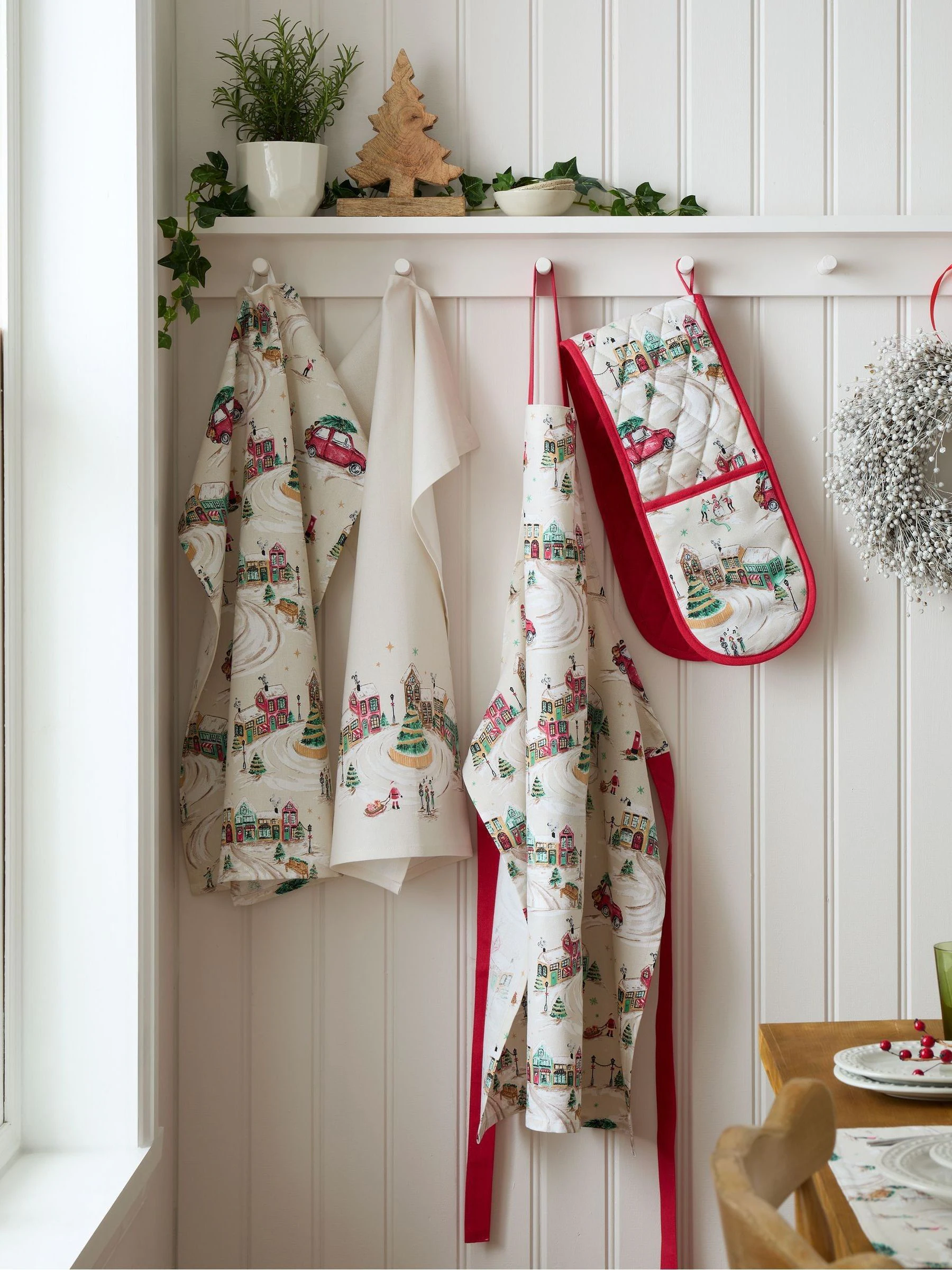 Catherine Lansfield Kerstmis Stad Katoenen Theedoek