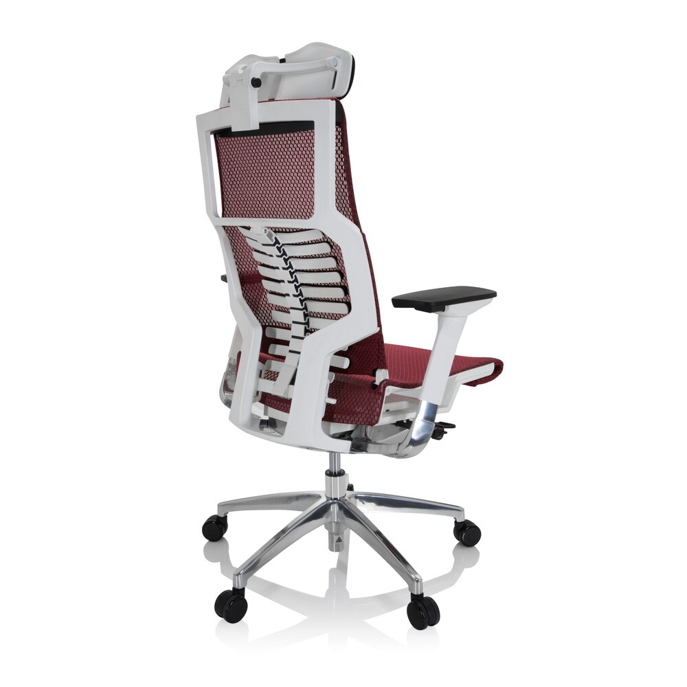 High End Bürostuhl POFIT WHITE I Netzstoff mit Armlehnen hjh OFFICE