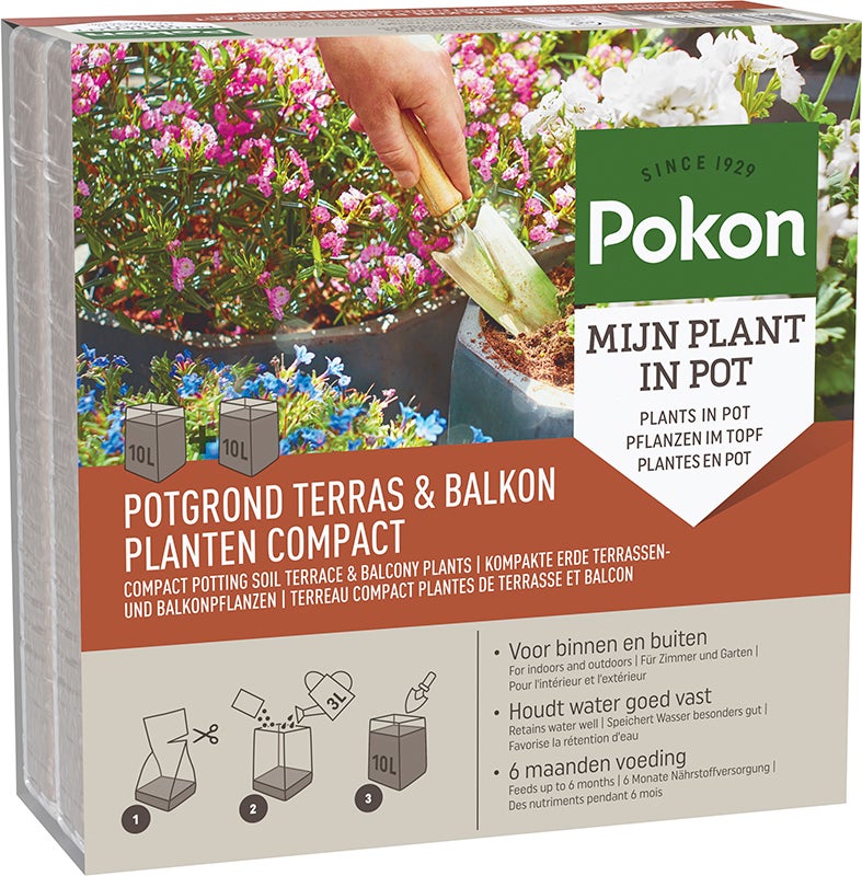 Pokon potgrond terras & balkon planten compact 20L
