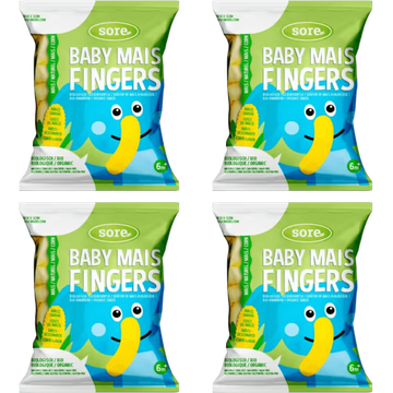 Sore Baby Mais Fingers Naturel 6+ Maanden 4 x 35g
