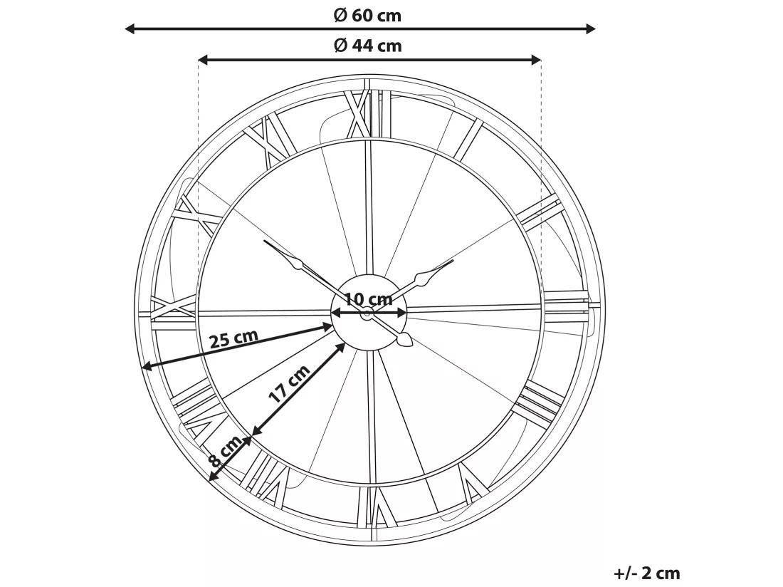Horloge murale WIKON 60 cm Métal Multicolore