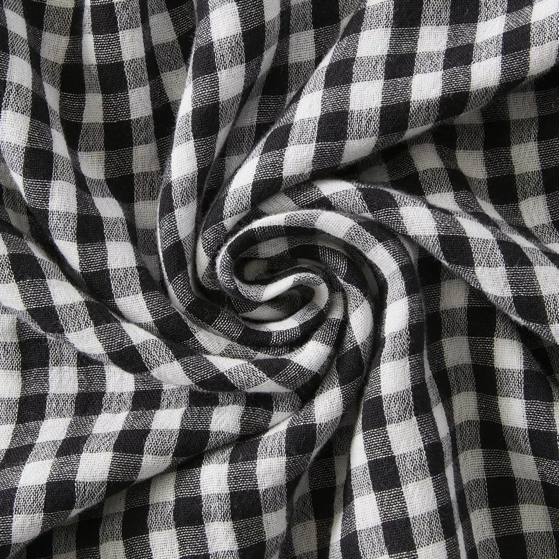 Nappe rectangulaire gaze de coton (150 x 250 cm) Vickie Noire