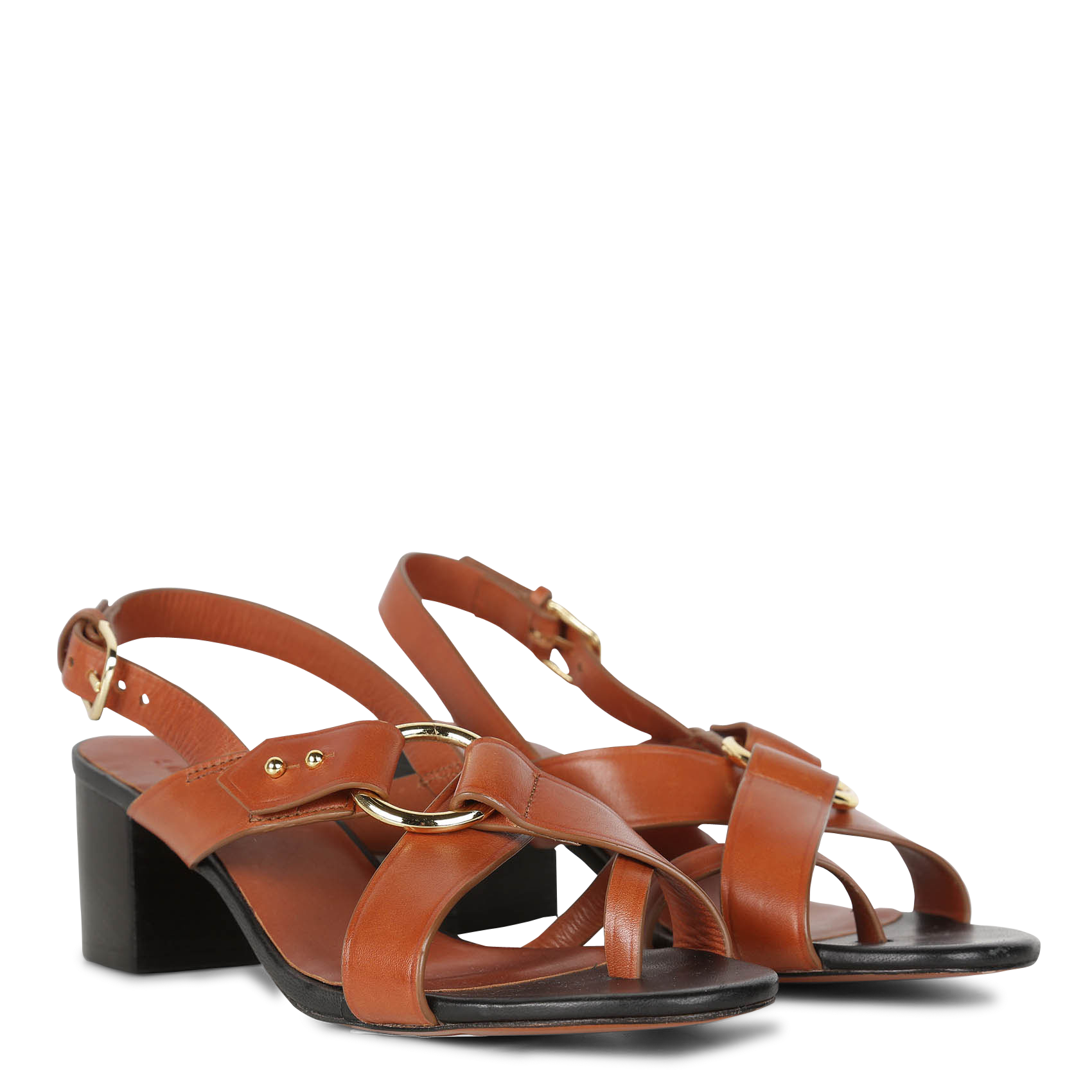 FLORENTINE - Sandales hautes en cuir | Marron