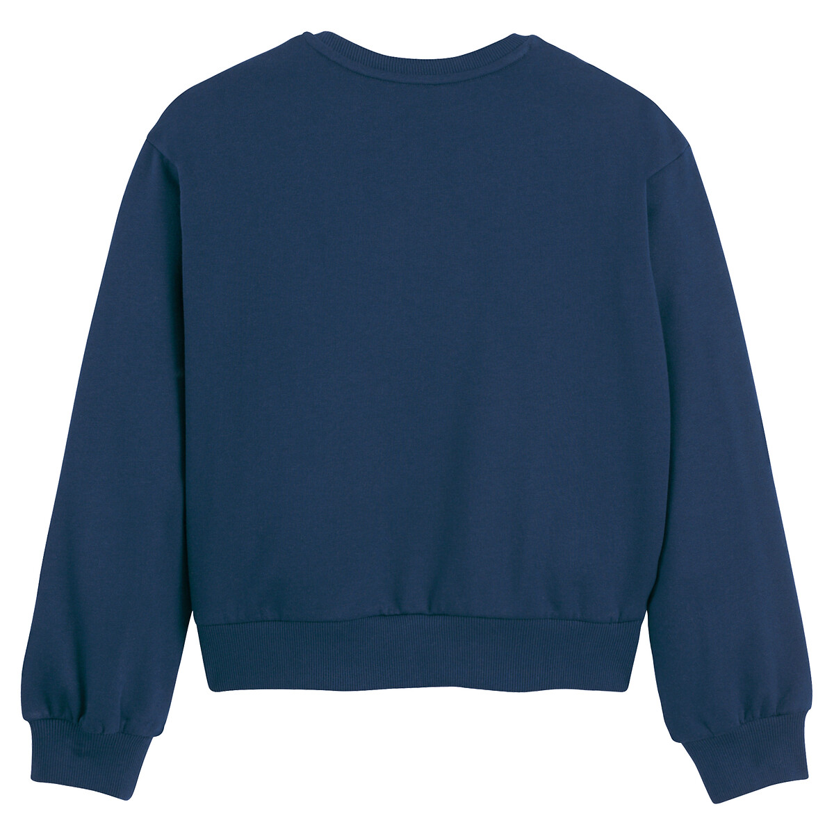 COLEÇÕES LA REDOUTE<br>Suéter com gola redonda e texto, em fleece
