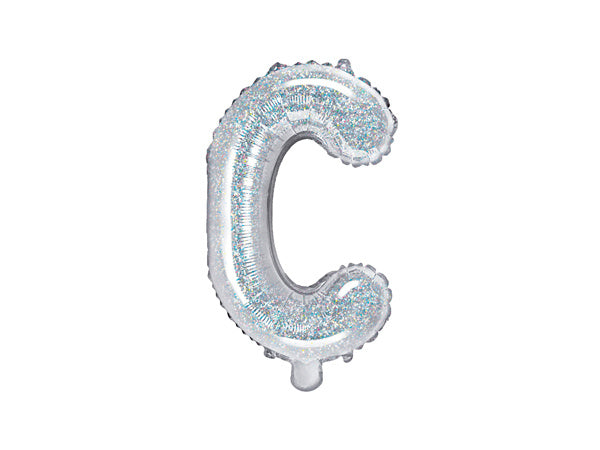 Folie Ballon Letter C Holografisch Leeg 35cm