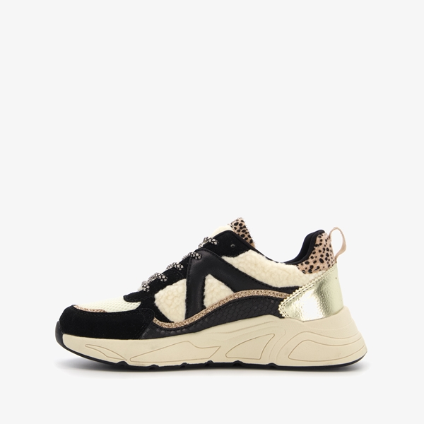 Blue Box dames dad sneakers met teddy details