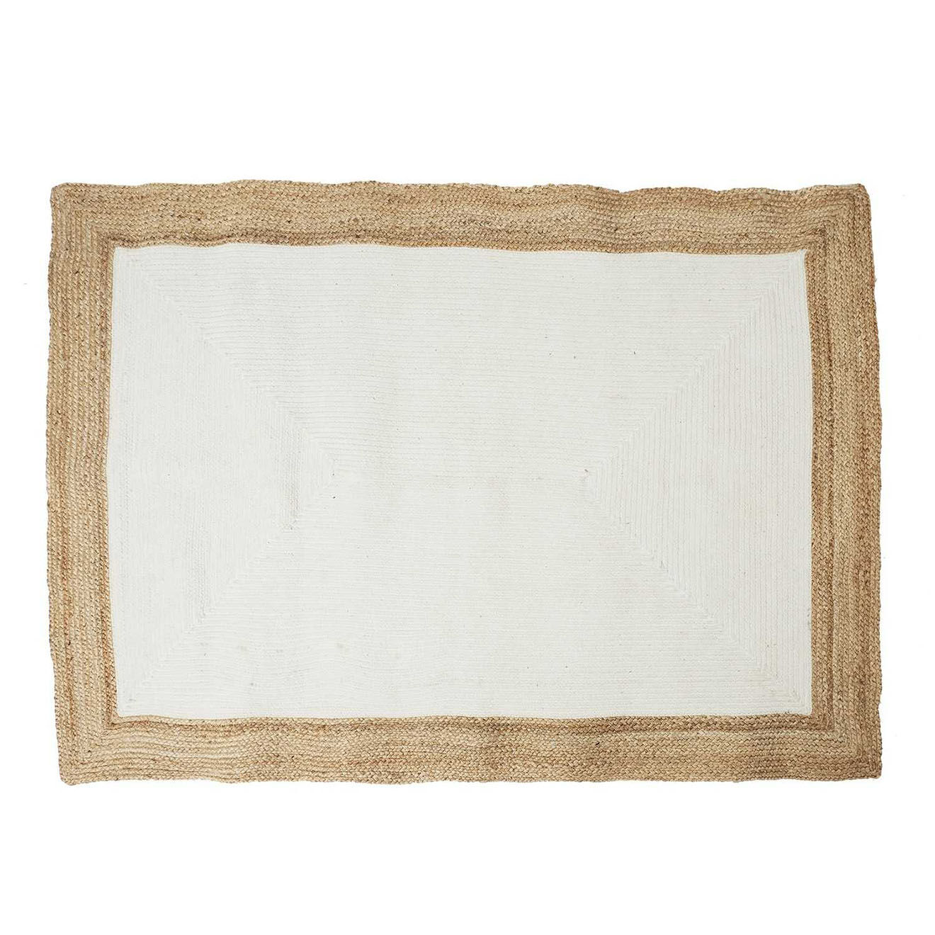 Home Deco Factory Tapis en Jute & Coton beige - 120x170 cm