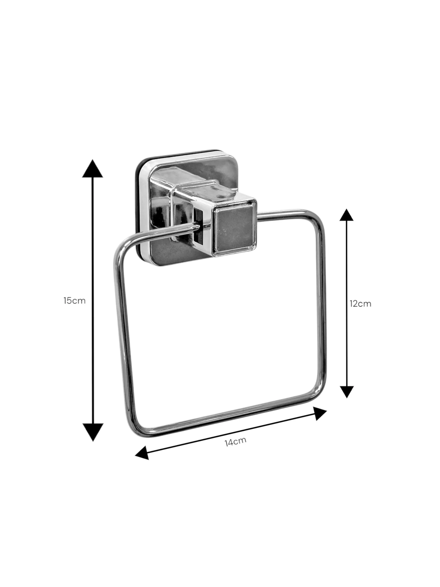 Showerdrape zuignap wandgemonteerde handdoekenring Pushloc