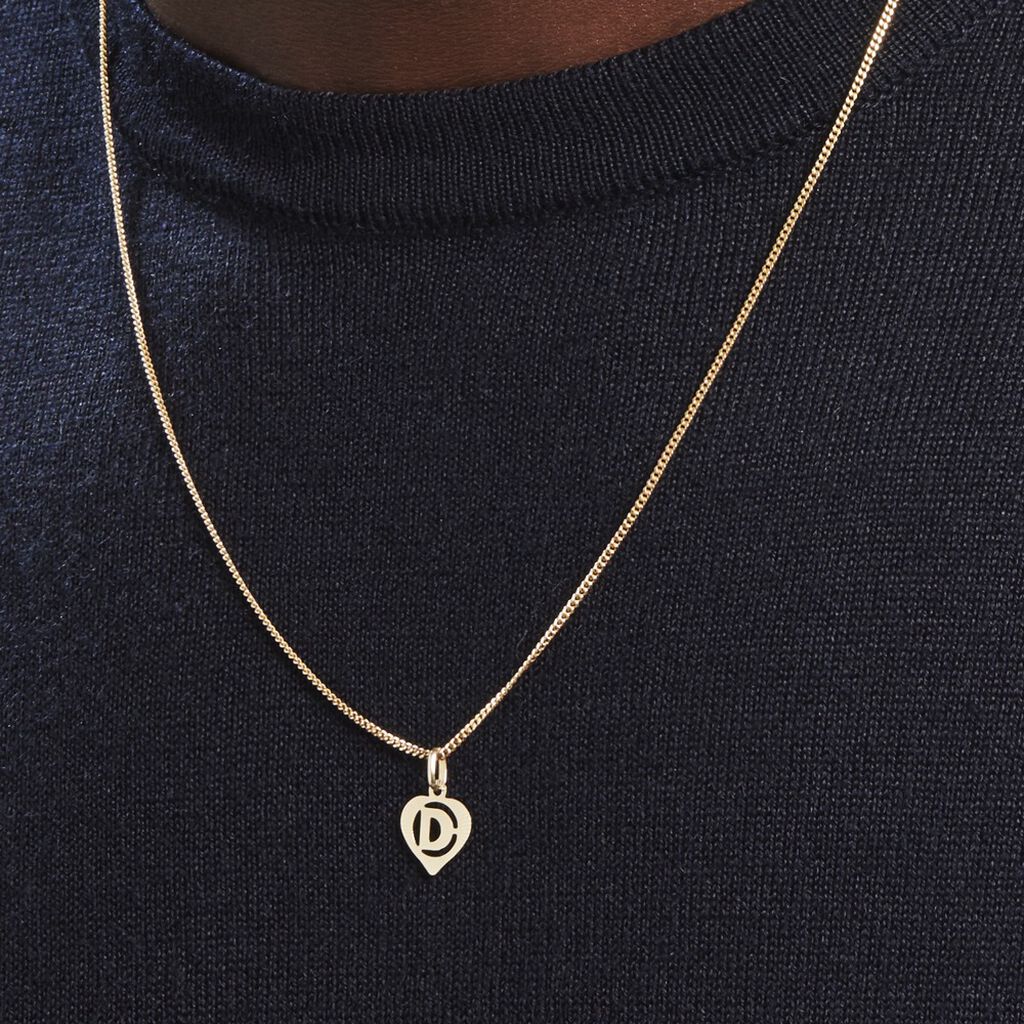 Pendentif Eudocie Coeur Lettre Or Jaune