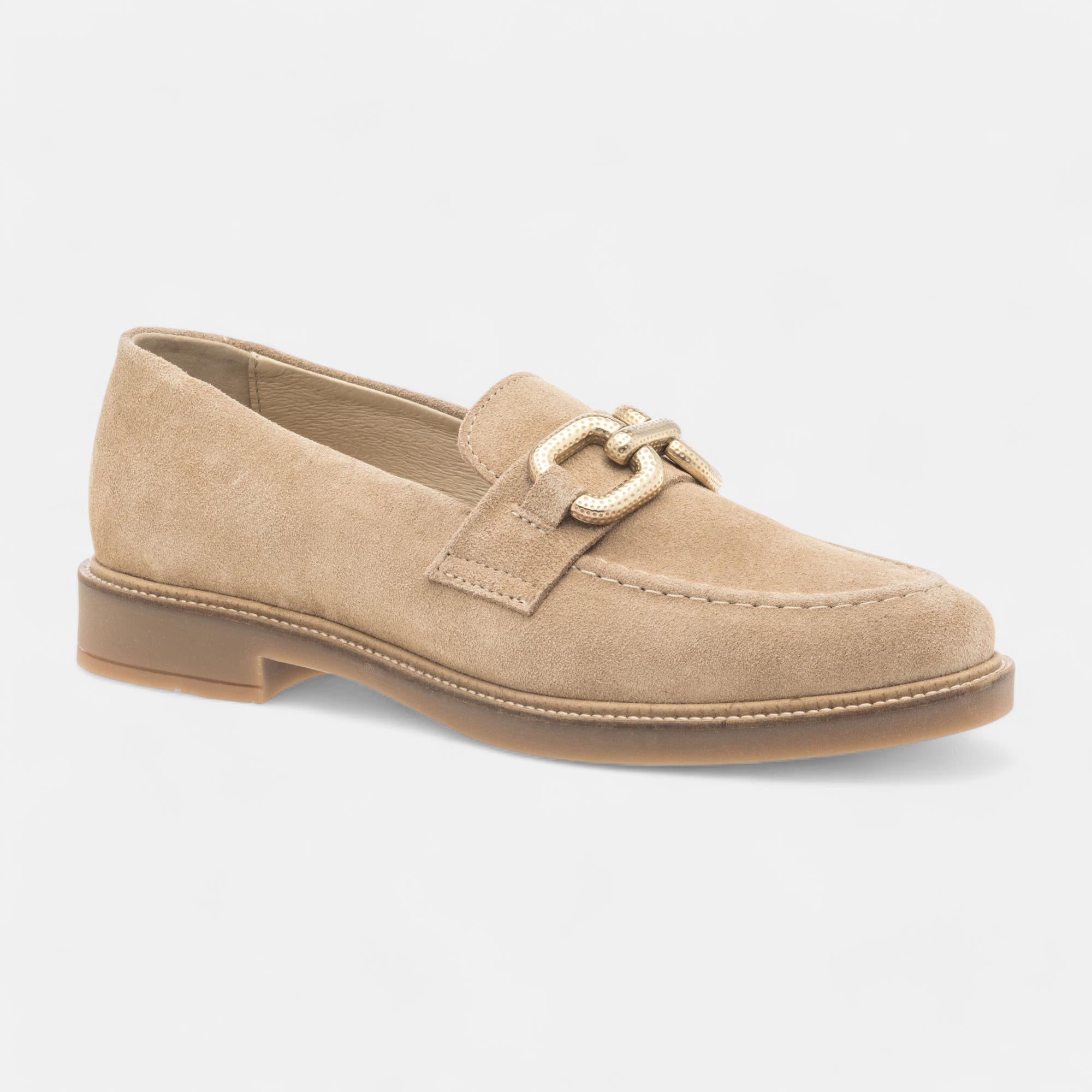 Mocassins Femme en cuir beige