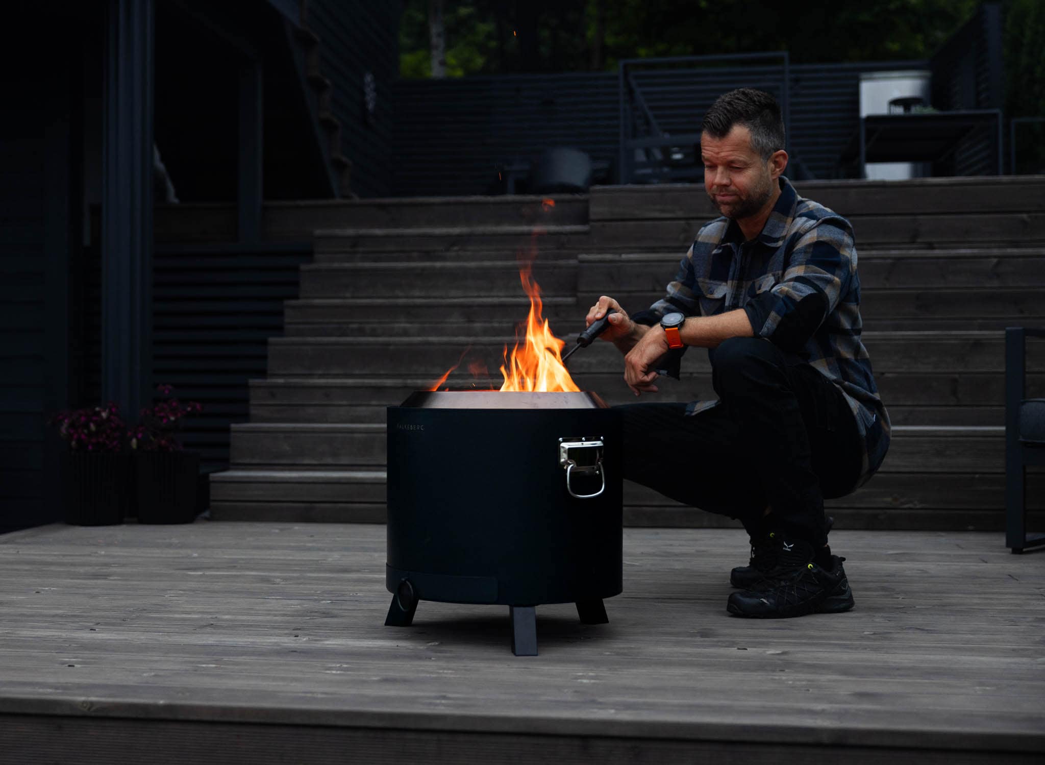 Falkeberg Smokeless Firepit, bålpanne<br>Mindre røyk og mer flammer