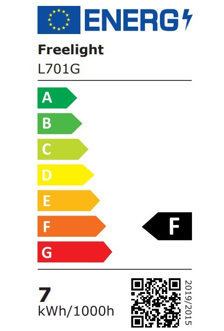Freelight E27 7Watt Led Smoke 125mm incl. Stappen Dimmer