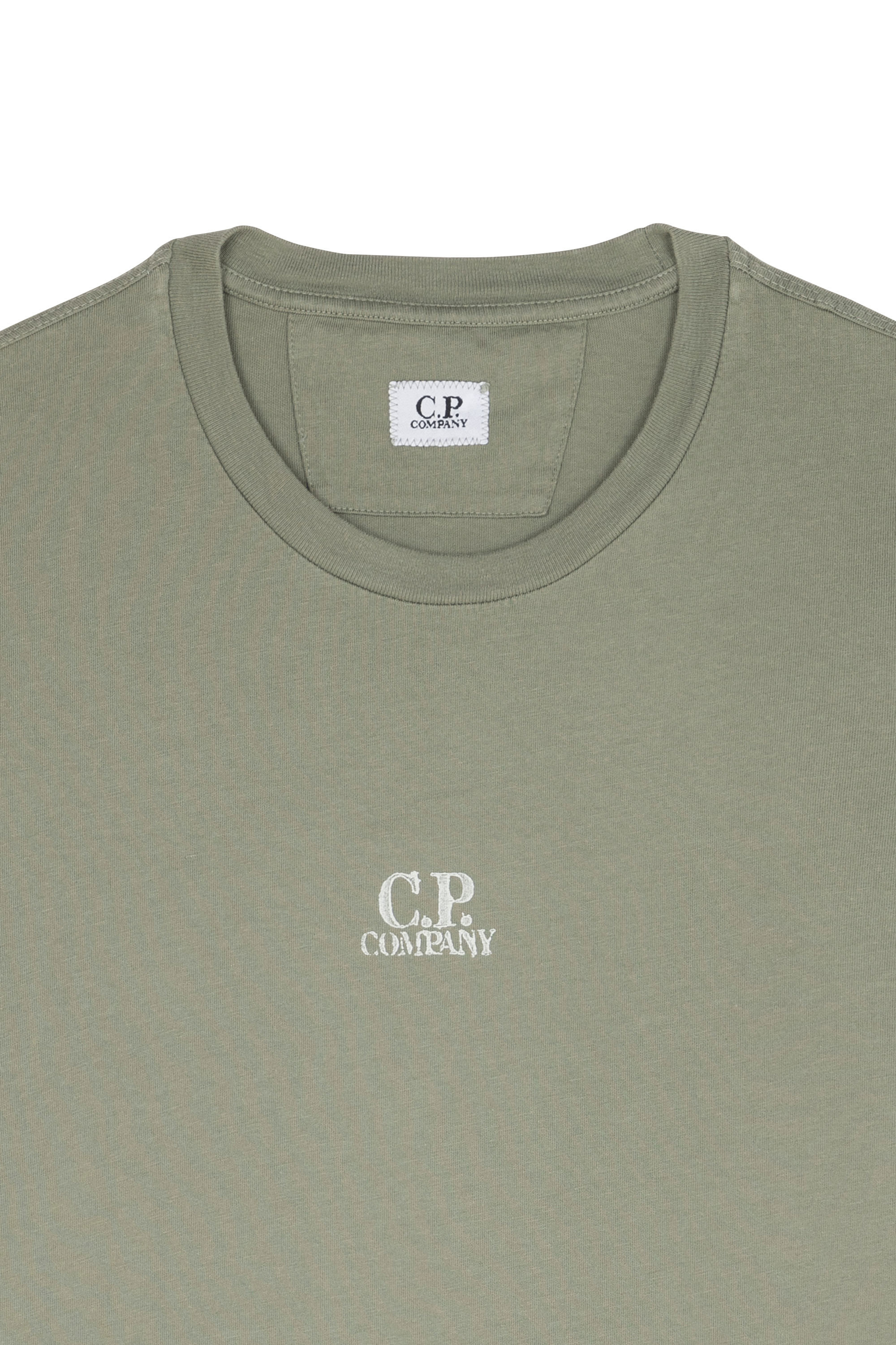 C.P. COMPANY T-shirt  JERSEY ARTISANAL THREE CARDS Vert